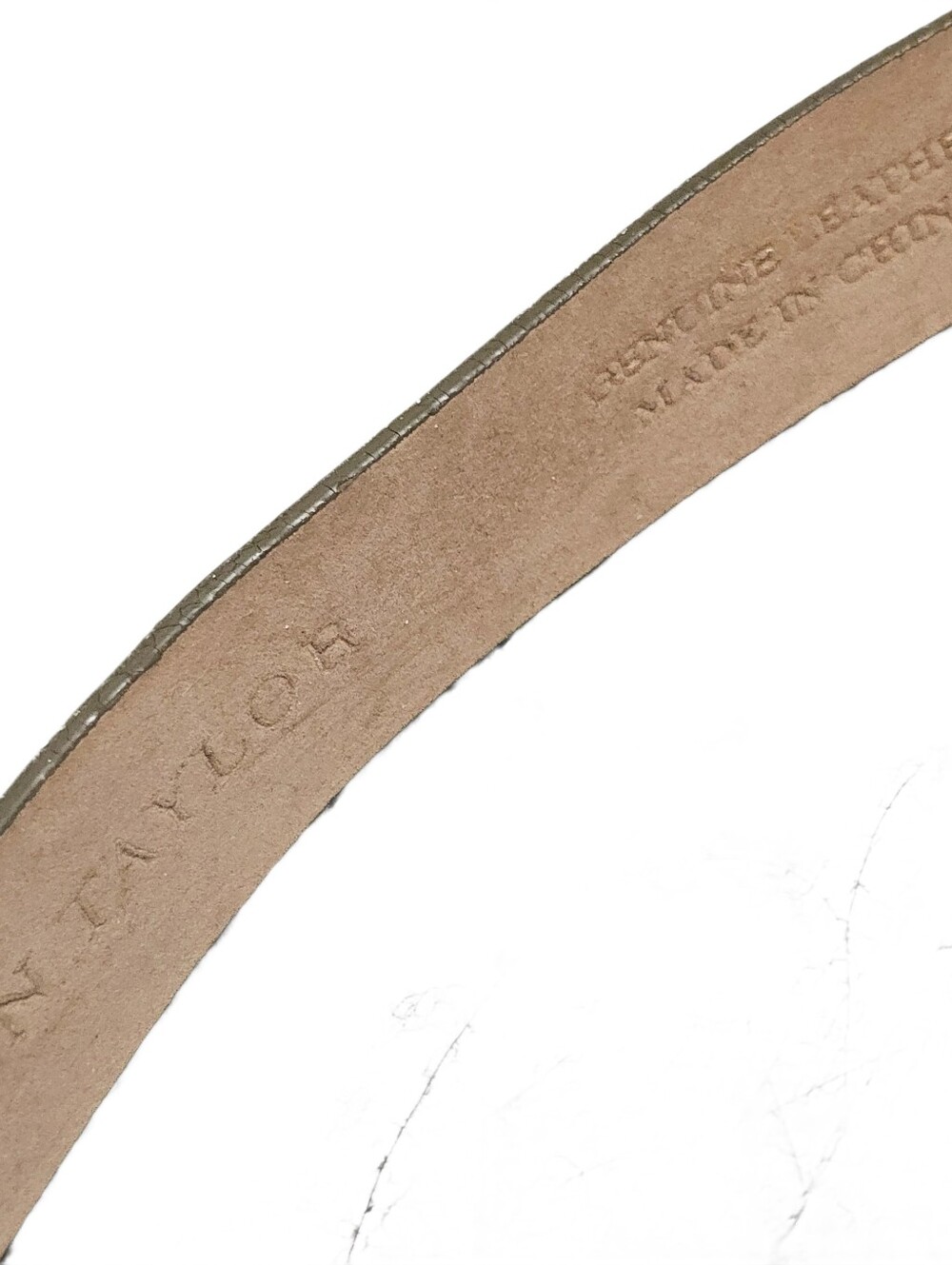 Ann Taylor Lizard Embossed Leather Belt Size S - Picture 4 of 5